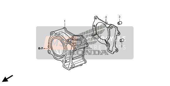 Honda FES125 2012 Cilinder voor een 2012 Honda FES125